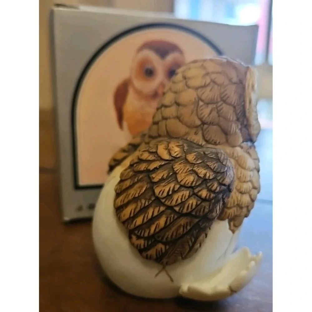 Vintage Andrea by Sadek Owl hatchling, quality porcelain #8618 1990 Japan 3